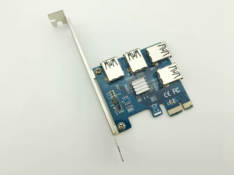 Vista superior del riser PCI-E