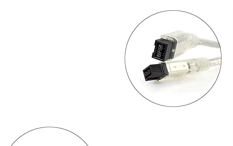 Detalle del conector chapado en oro