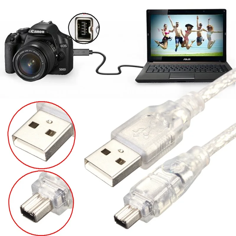 Adaptador USB 2.0 a Firewire 4 pines UXG en tono plata