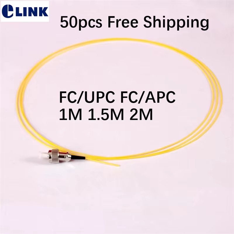 Conector FC/UPC en extremo del pigtail amarillo