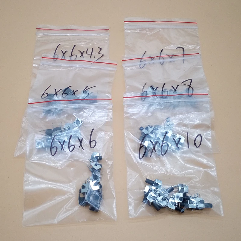 Kit completo de micro interruptores táctiles horizontales con soporte