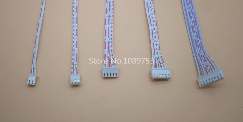 Cable de cinta XH2.54 con conectores rojos y blancos