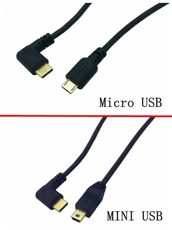 Cable conversor USB Tipo C a Mini USB y Micro USB
