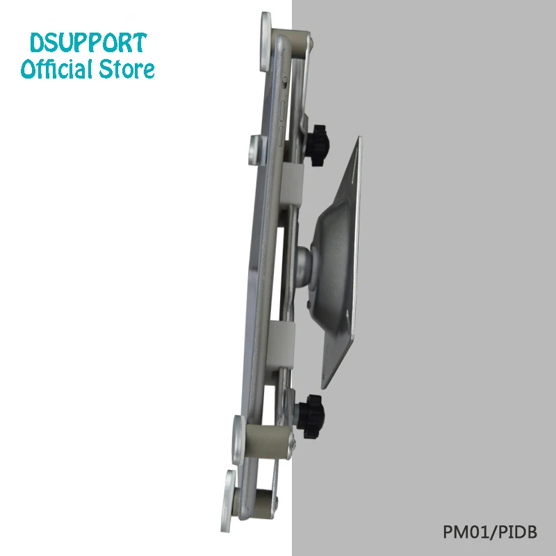 Detalle del soporte instalado en pared mostrando el sistema de rotación