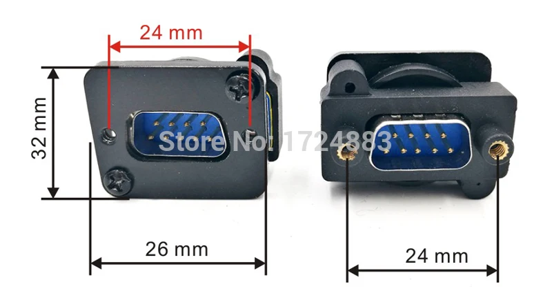 Conector DB15 instalado en panel