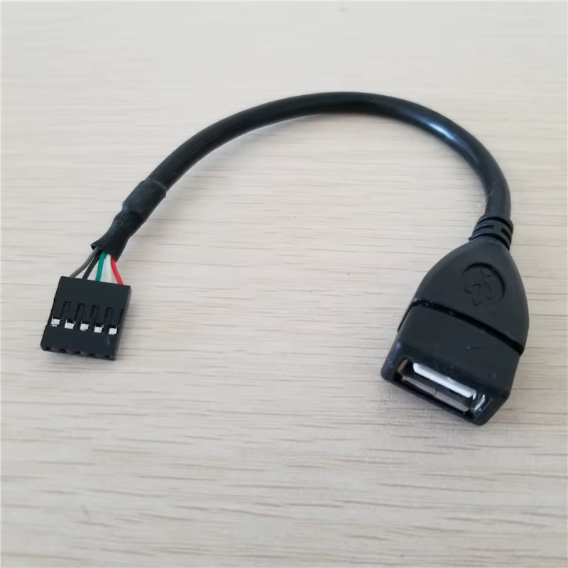 Cable de extensión USB 2.0 de 20 cm, extremo hembra de 5 pines para placa base