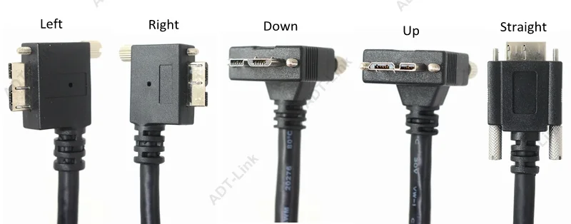 Ángulos de conector disponibles