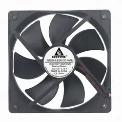 Ventilador Refrigeración Gdstime 120x25mm Alta Velocidad 12V 2 Pines