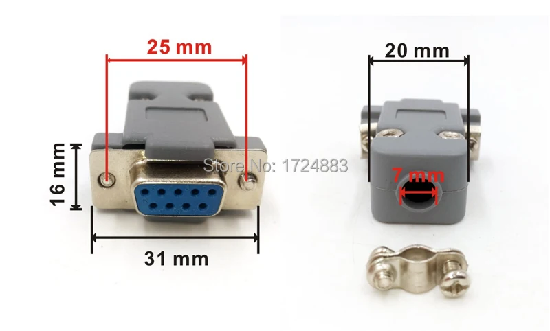 Vista lateral conector