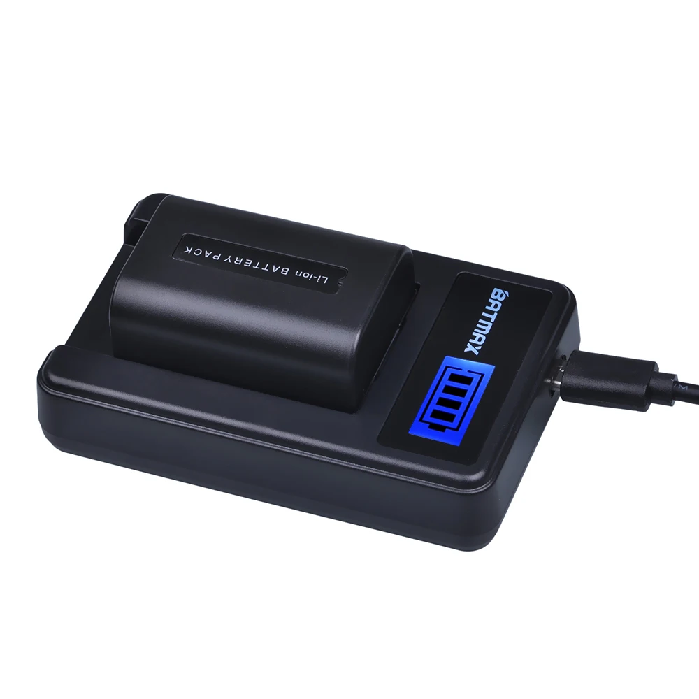 Batmax Cargador Batería Sony NP-FV50 USB LCD NP-FV30 V70 V100 FH50 - imagen 2