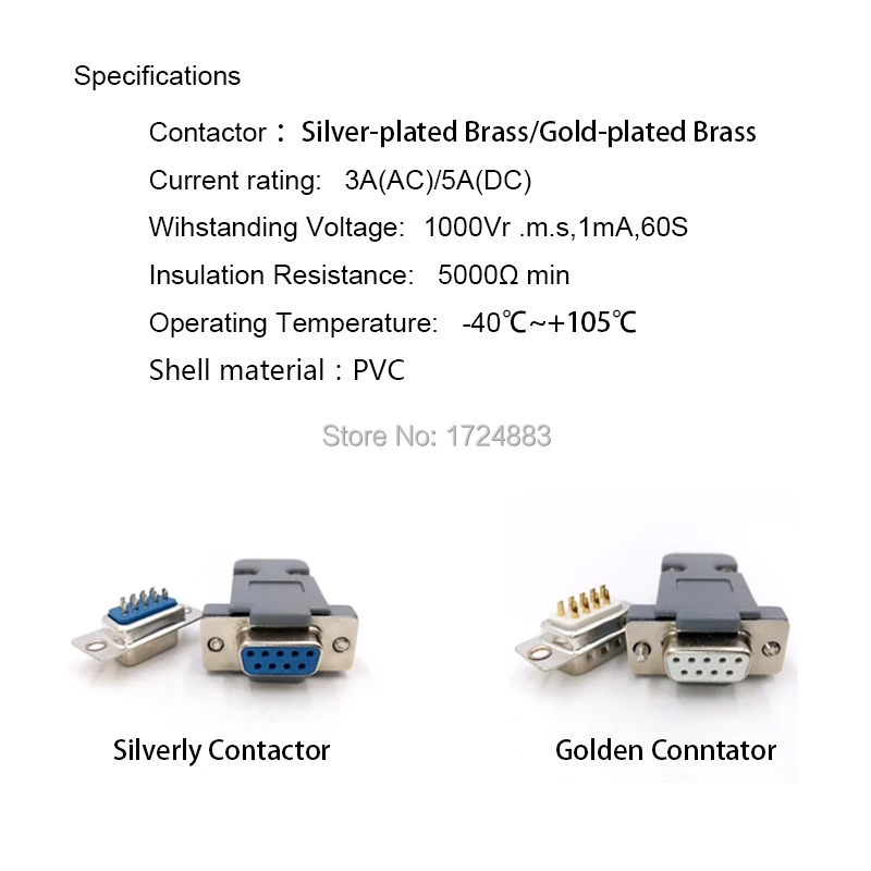 Conector DB9 hembra con carcasa
