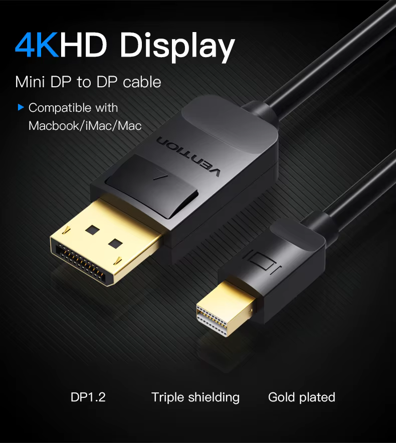 Cable conectado a MacBook Pro y monitor externo