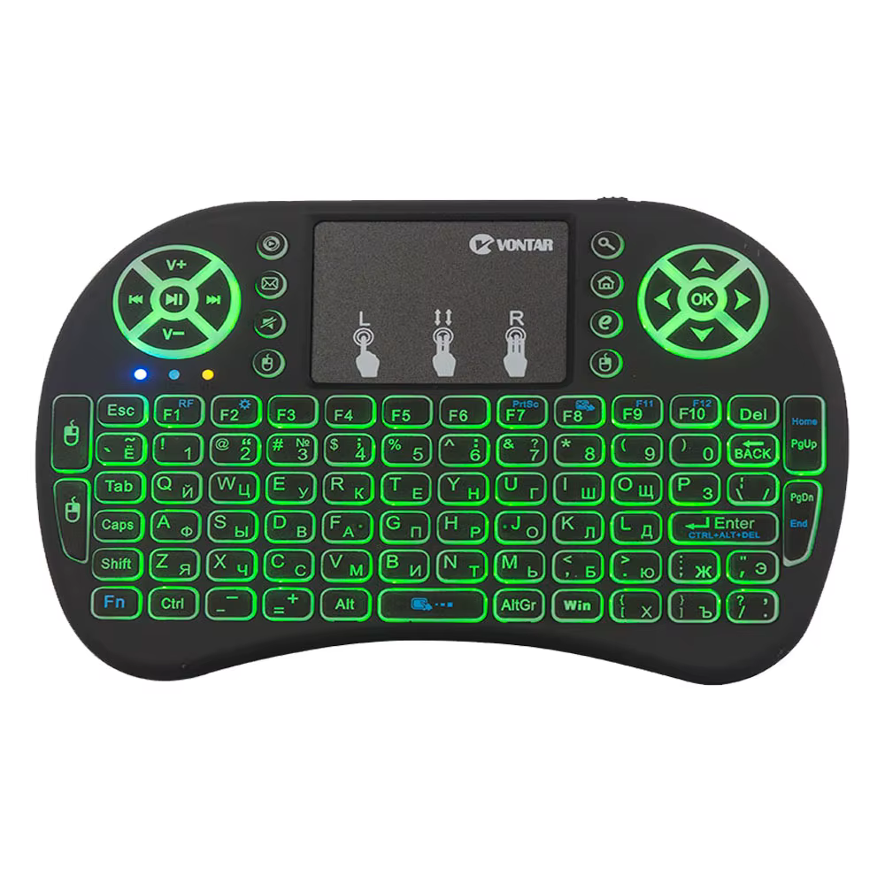 Teclado mostrando touchpad y distribución QWERTY