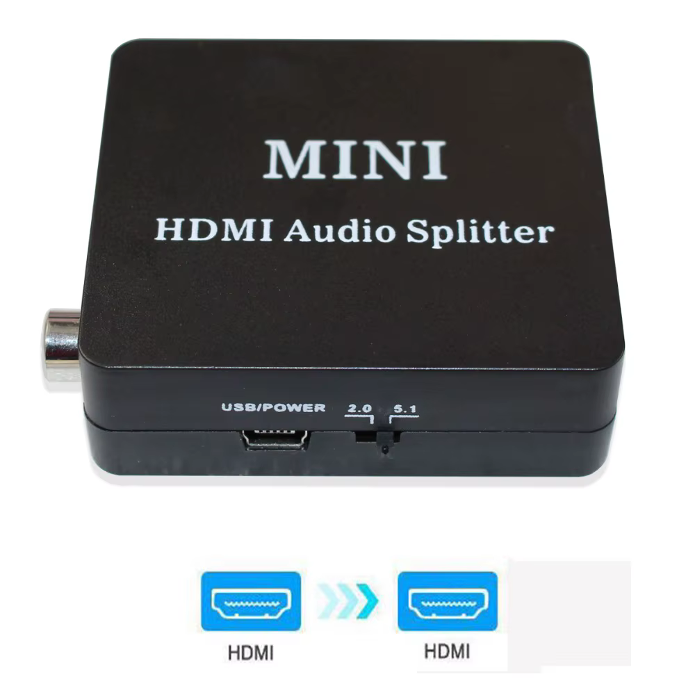 Extractor de audio HDMI con conexiones traseras