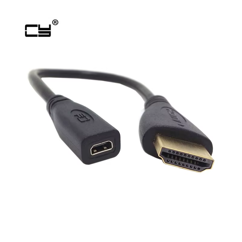 Adaptador Micro HDMI hembra a HDMI macho de 20 cm