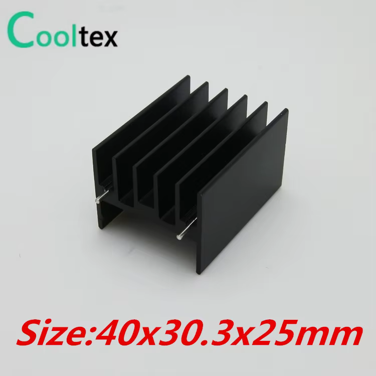 Disipador de calor TO-220 de aluminio negro anodizado