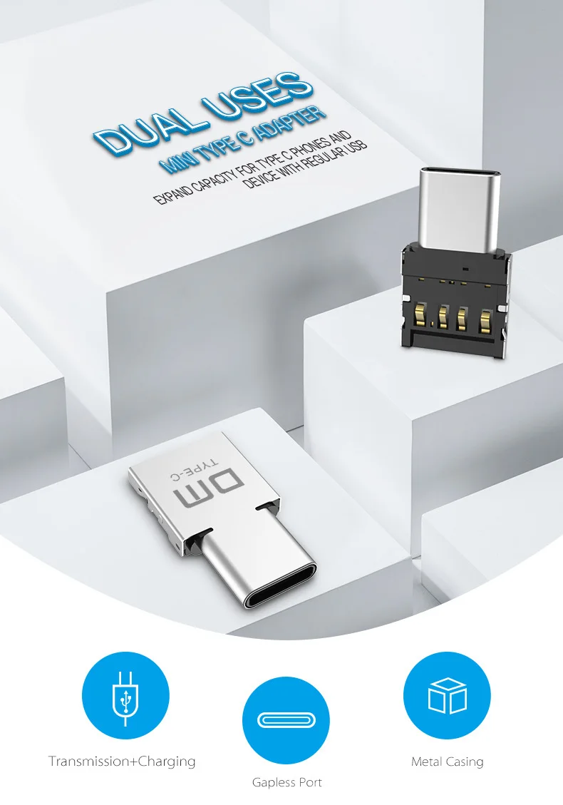 Adaptador DM AD011 OTG USB-C a USB-A