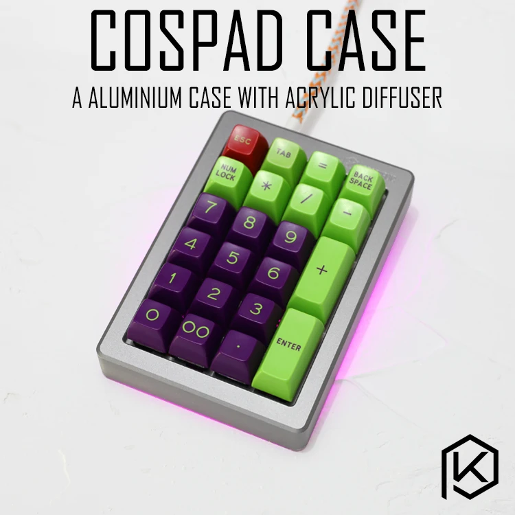 Funda de aluminio anodizado superior para cospad xd24 mostrando acabado mate