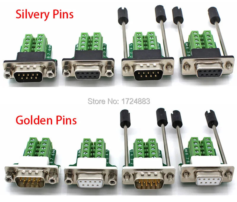 Vista lateral del conector DB9 hembra CNMAWAY
