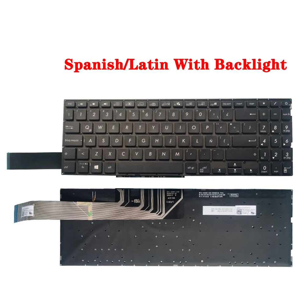 Vista frontal del teclado de repuesto