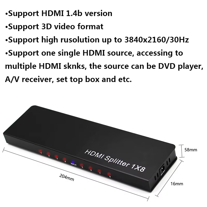 Divisor HDMI vista lateral