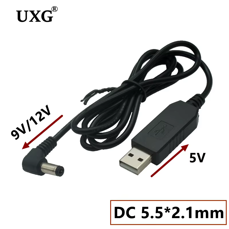 Cable Adaptador USB a DC con Elevador de Tensión de 90 Grados - imagen 3