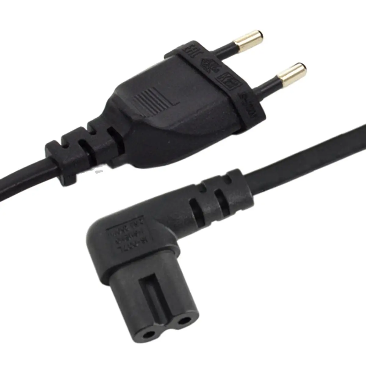Cable Alimentación IEC320 C7 Ángulo Derecho UE para Portátiles - imagen 3