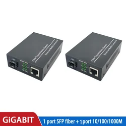 Convertidor Medios SFP Gigabit RJ45 a Fibra Óptica