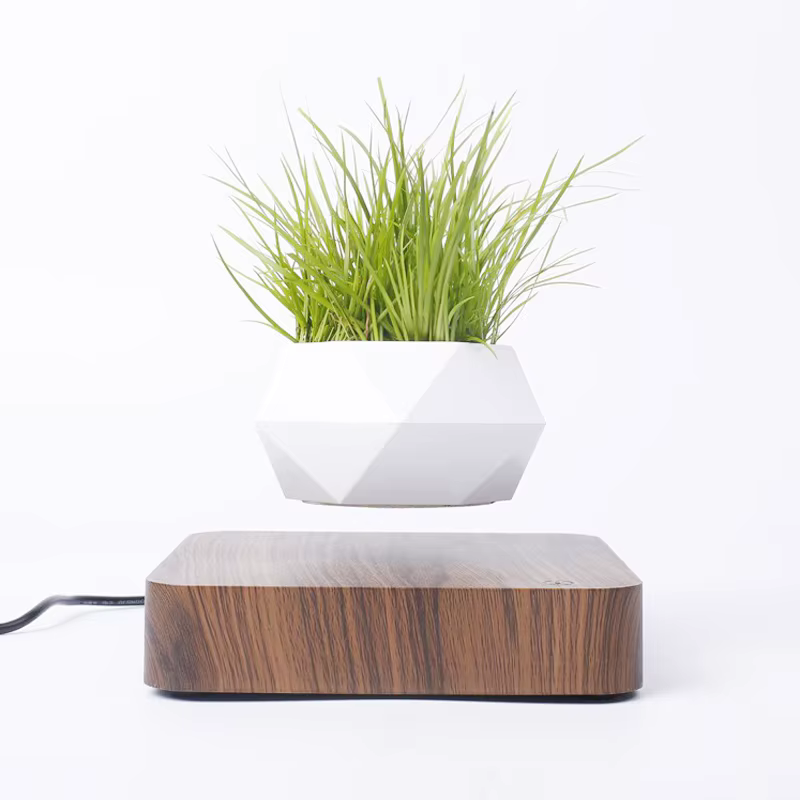 Maceta levitante giratoria para decoración de escritorio