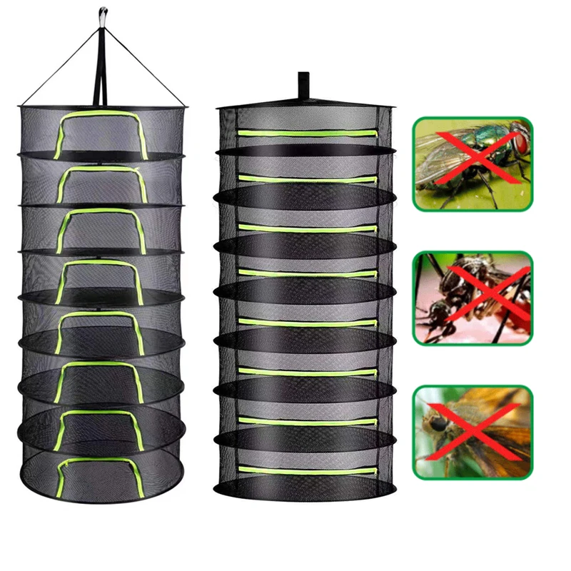 Red de secado colgante plegable para hierbas, flores y verduras