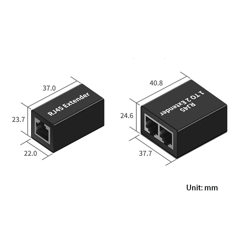 Detalle del conector RJ45 macho
