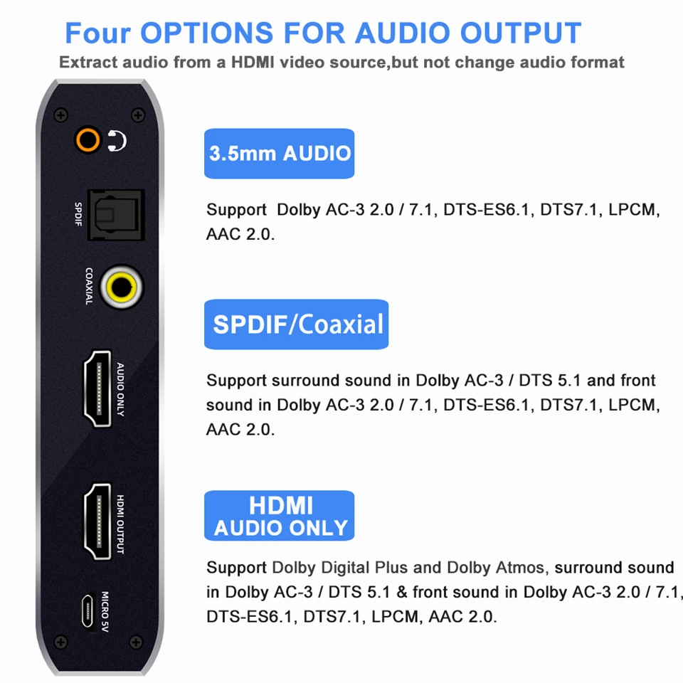 Switch HDMI 4K 120 Hz con extractor de audio eARC - imagen 3