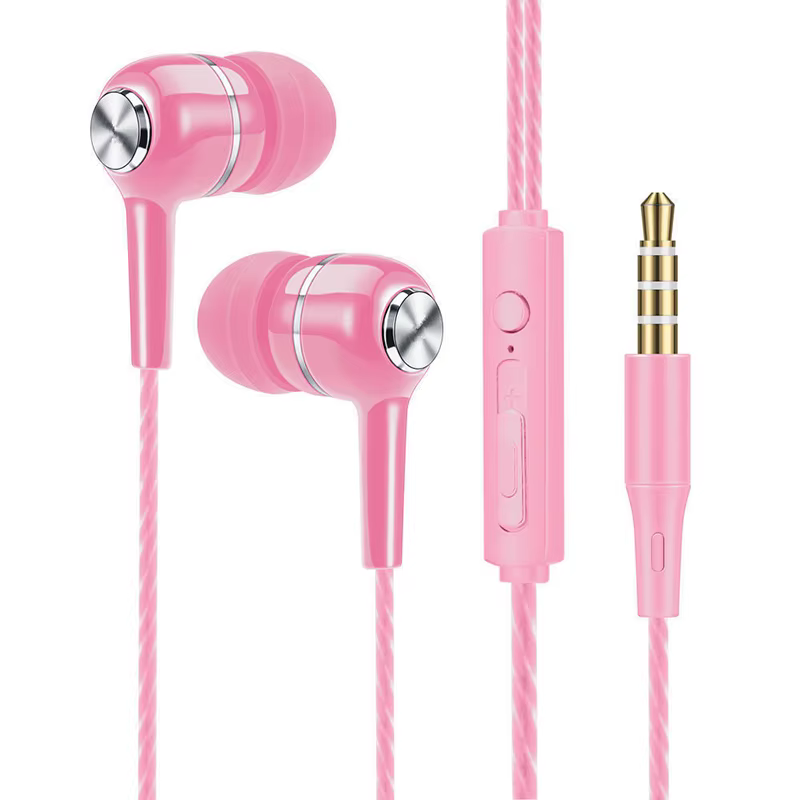 Auriculares guardados en estuche