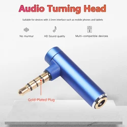 Convertidor Audio 3.5mm Macho-Hembra – Conector en L para PC y Teléfono