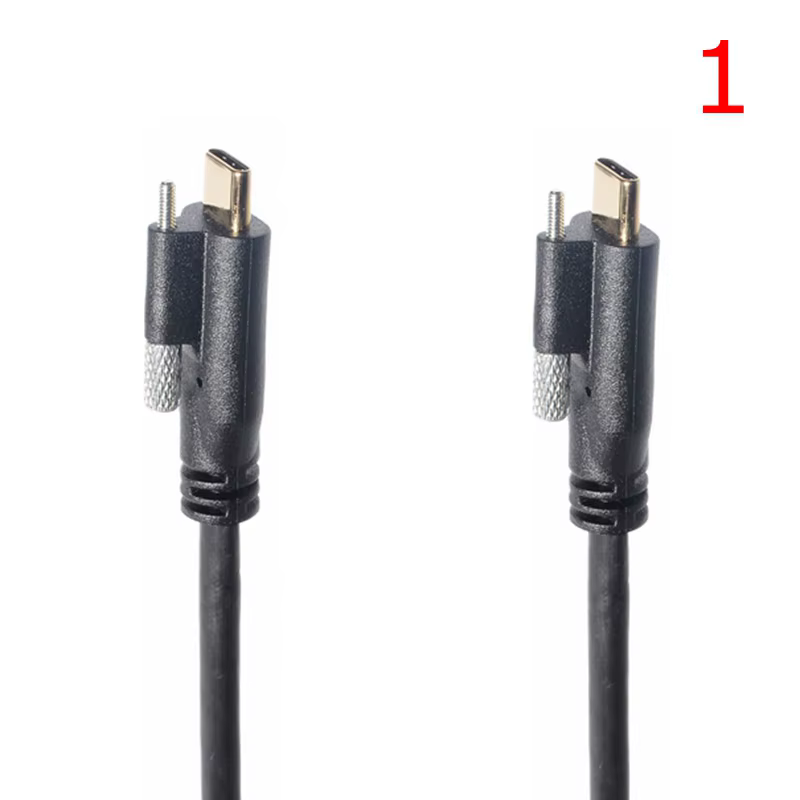 Cable USB-C con bloqueo de tornillo vista frontal