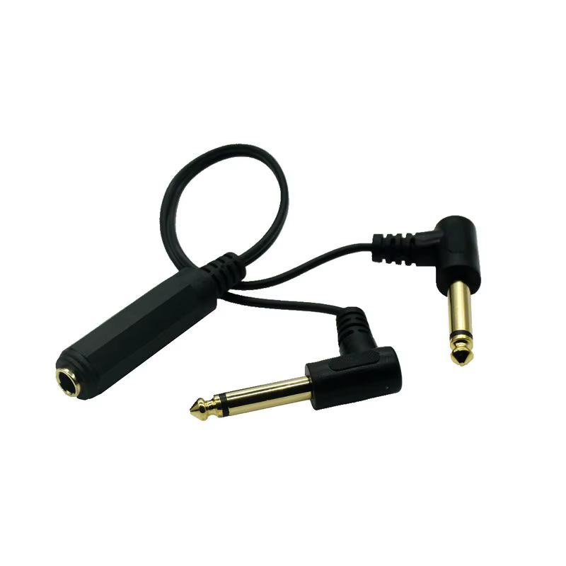 Conectores TRS hembra y TS macho del cable