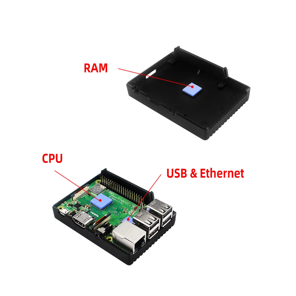 Raspberry Pi 3B+ / 3B Carcasa Aluminio Armadura Enfriamiento Pasivo - imagen 4