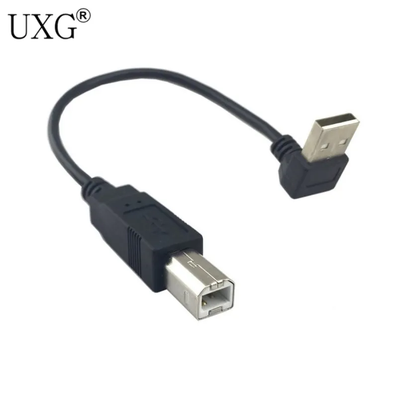 Cable USB 2.0 Tipo B Macho Ángulo Recto para Impresora y Disco Duro