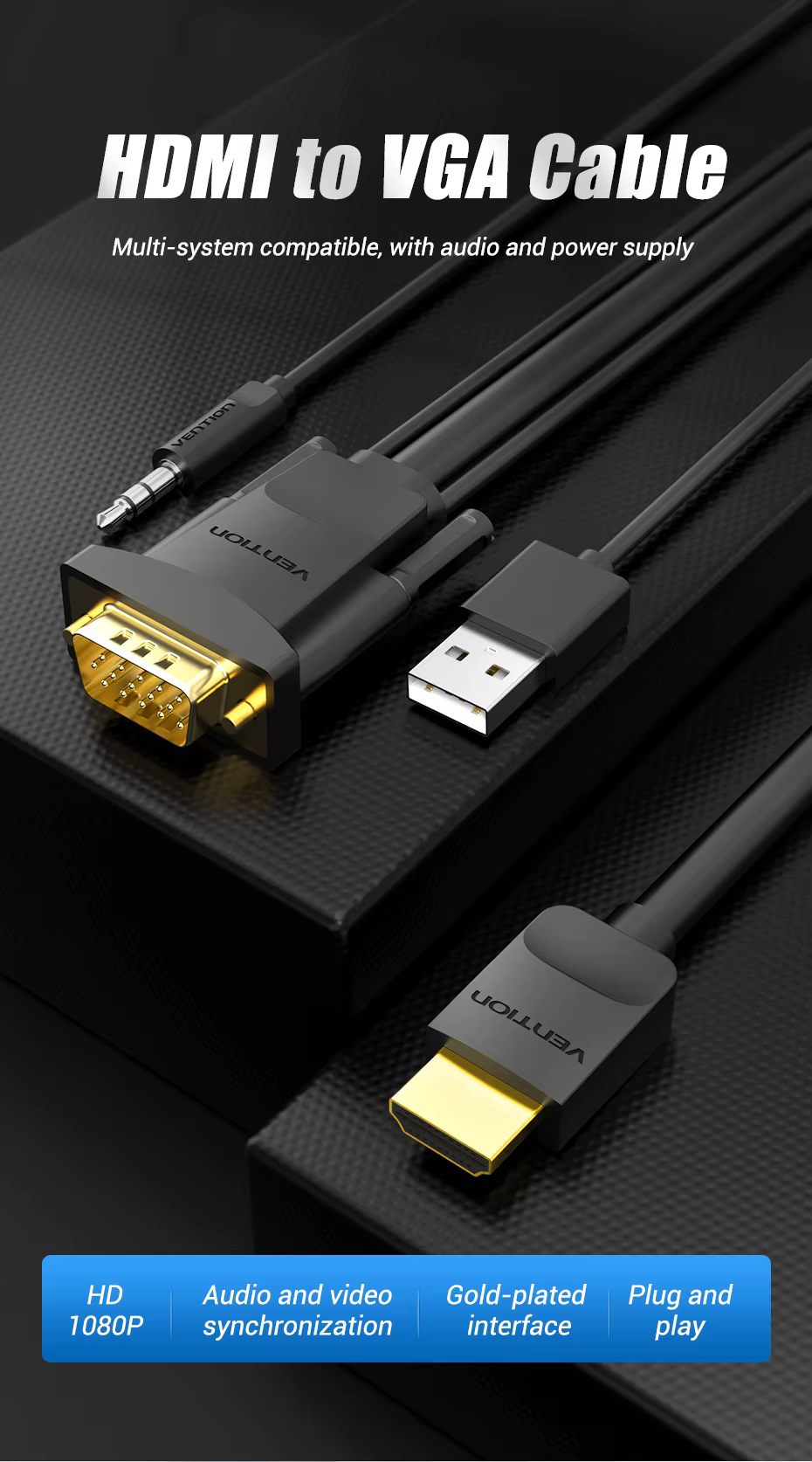 Esquema de conexión HDMI a VGA