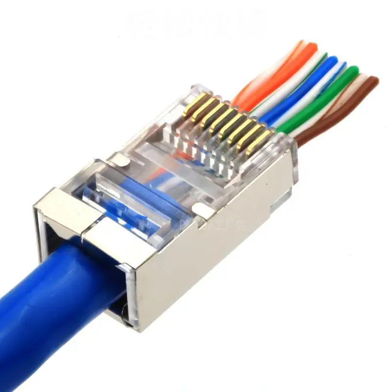 Conector OULLX RJ45 paso a través frontal