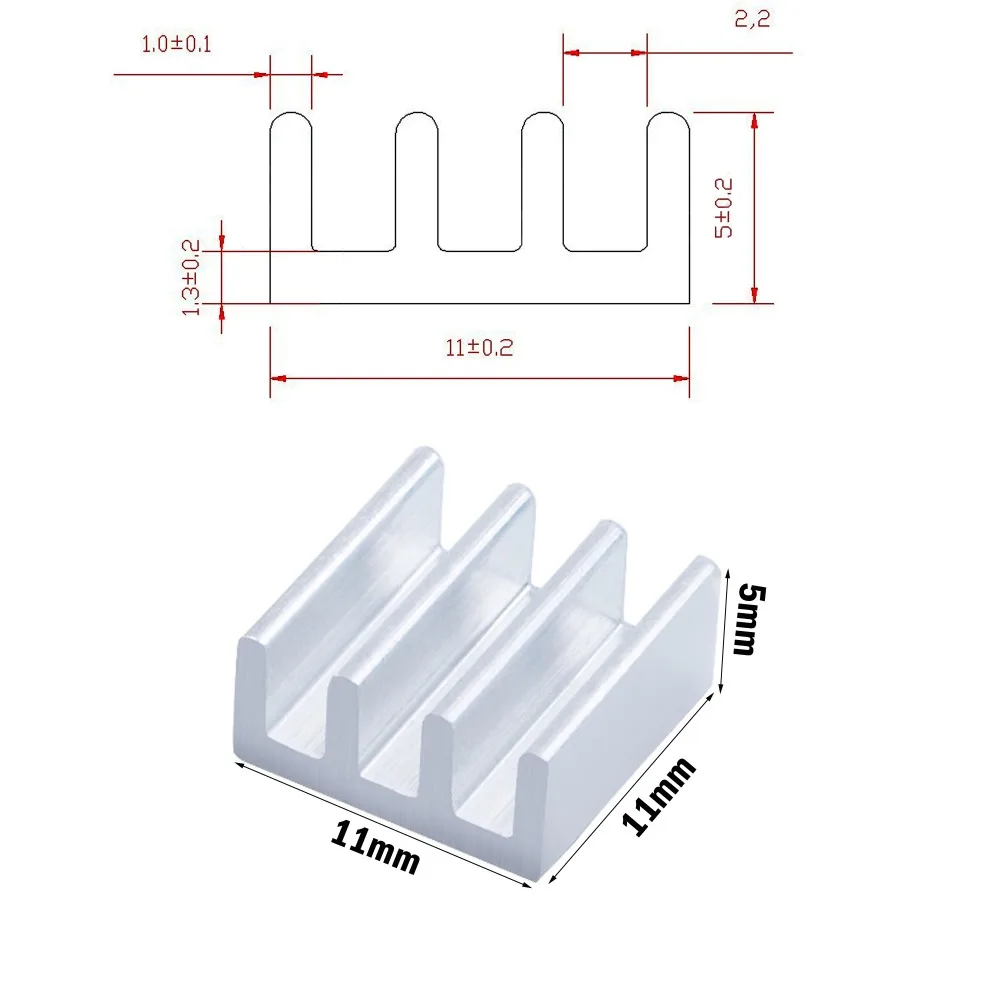 Disipador mini de aluminio para IC