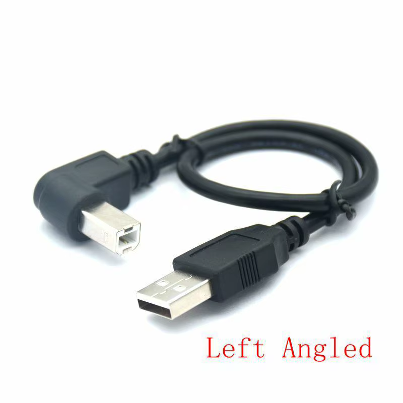Cable USB 90° para escáner e impresora
