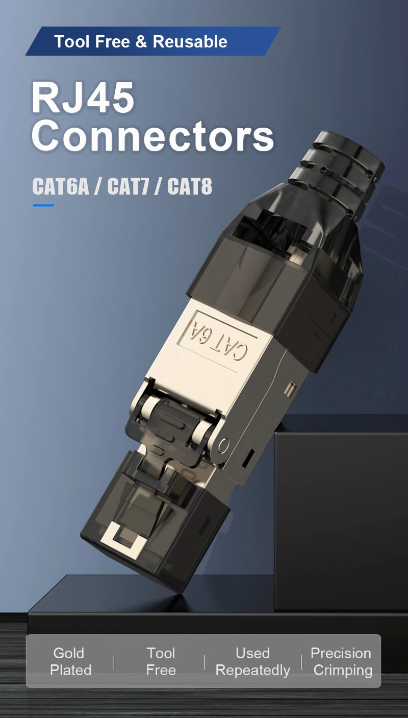 Conector ZoeRax RJ45 en instalación