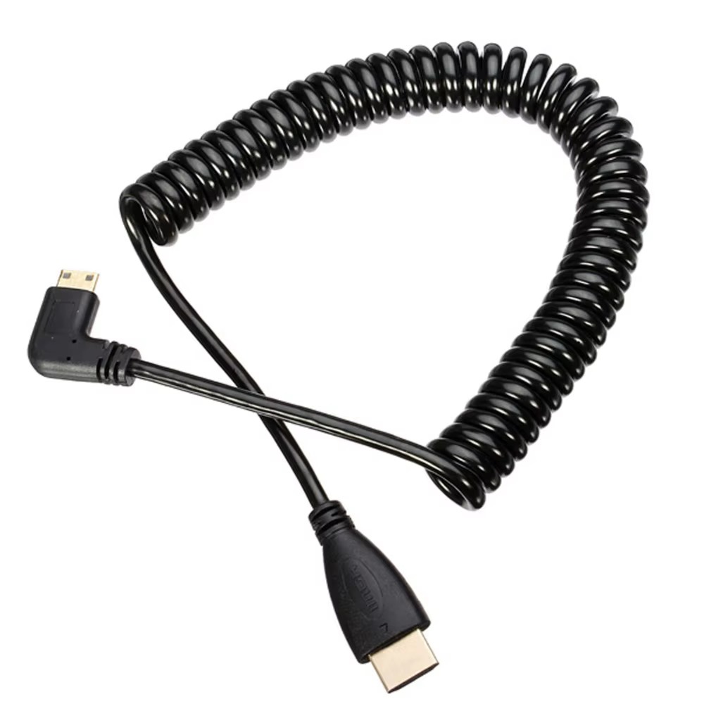 Cable conectado a una cámara DSLR
