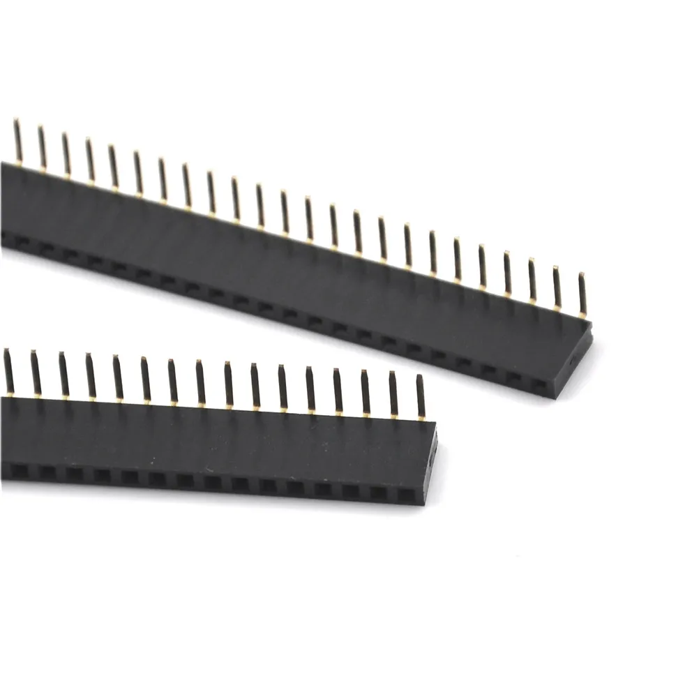 Vista de los conectores hembra