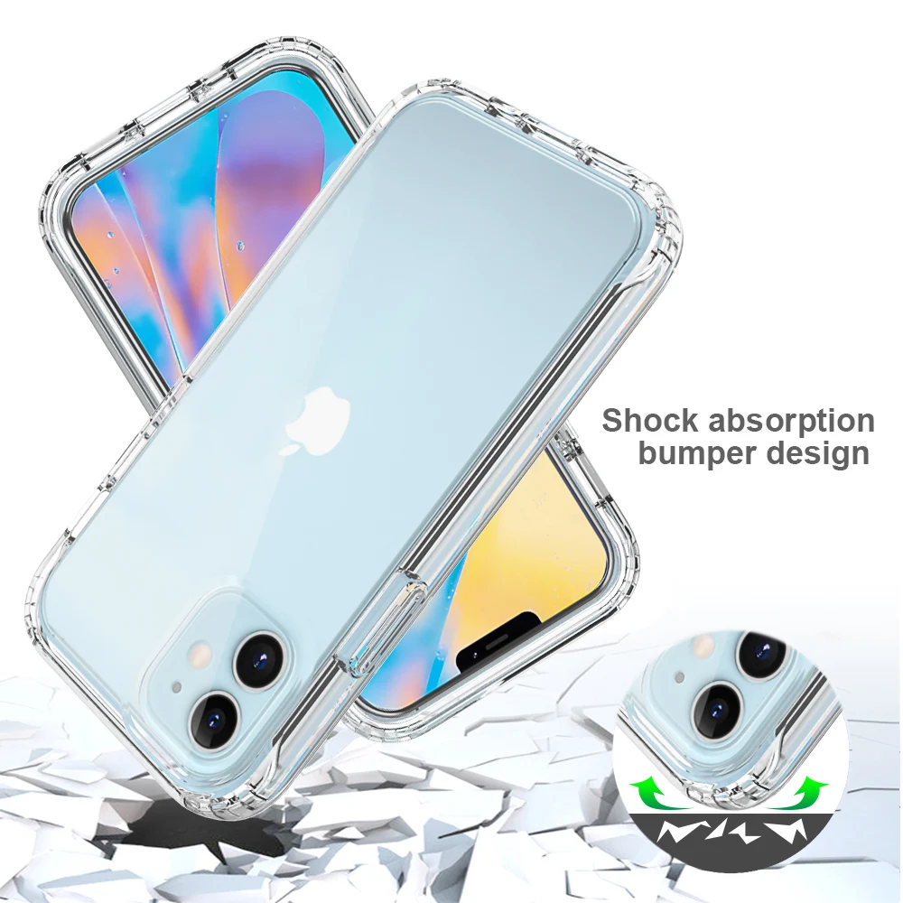 Funda transparente de silicona para iPhone