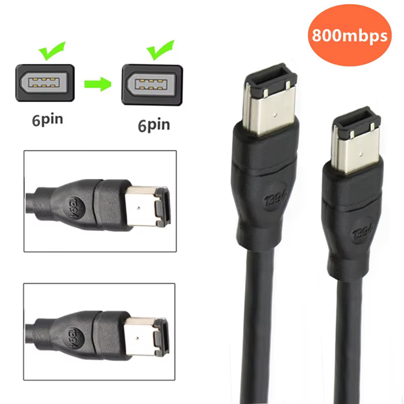 Cable Firewire 1394B con conectores de 9 pines