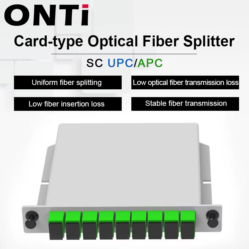 ONTi Caja Divisora FTTH 1x8 SC APC – Splitter PLC