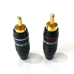 Conector RCA macho chapado oro para audio Jack latón