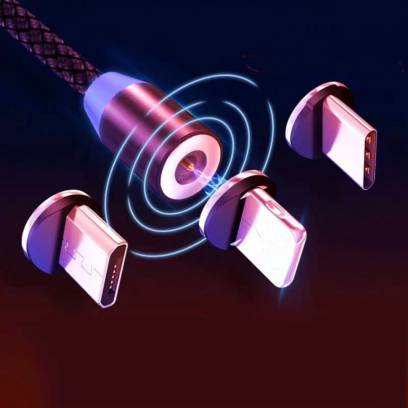 Cable magnético conectado a un smartphone Android